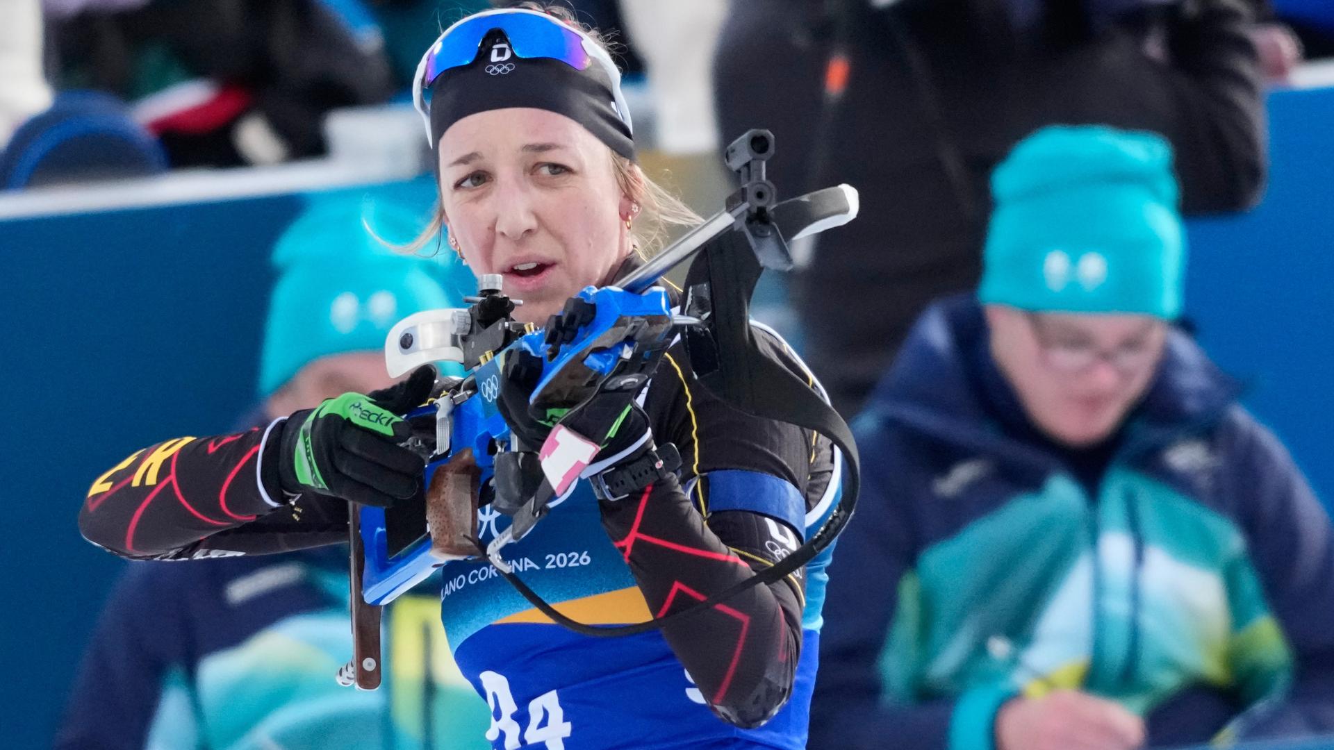 Biathletin Franziska Preuß bei den Olympischen Winterspielen.