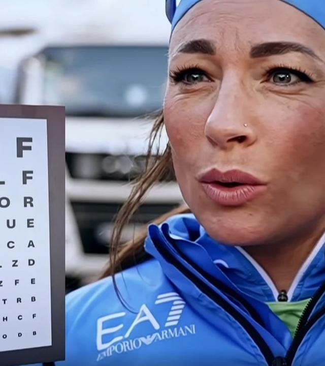 ZDF-Sehtest mit Biathletin Dorothea Wierer