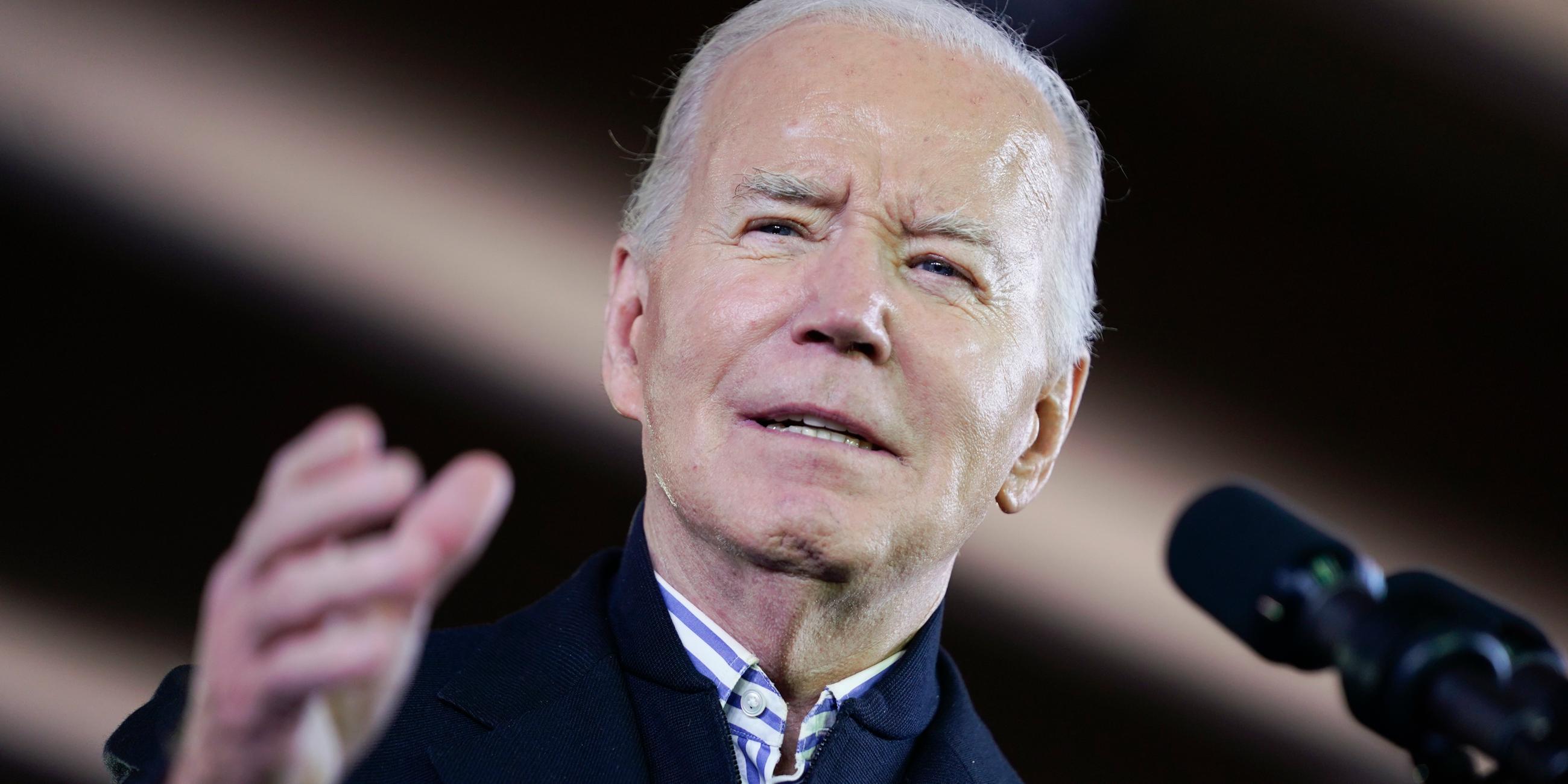 US-Präsident Joe Biden während einer Rede im US-Bundesstaat Wisconsin.