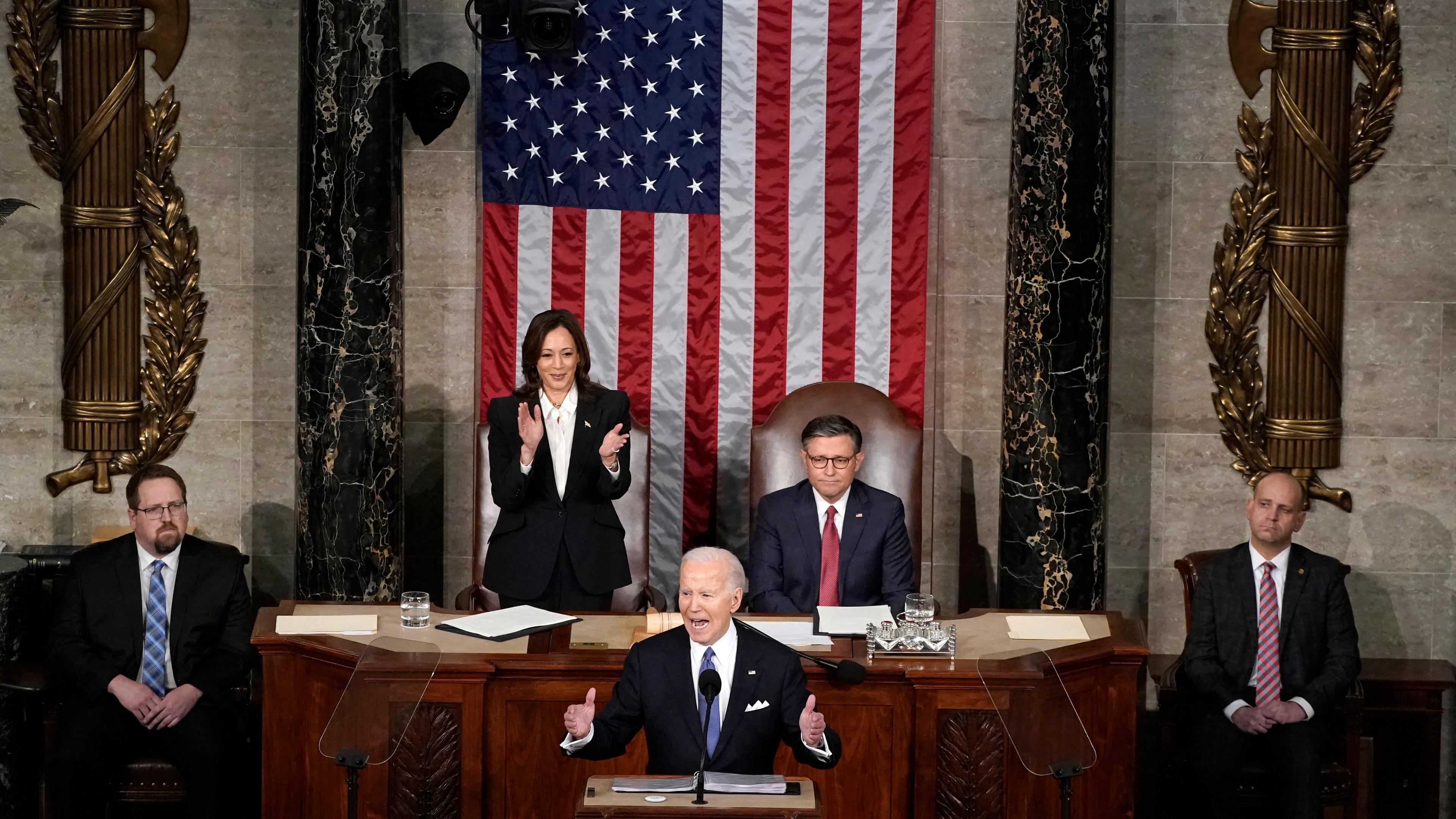 U.S. President Joe Biden delivers State of the Union address at U.S. Capitol in Washington