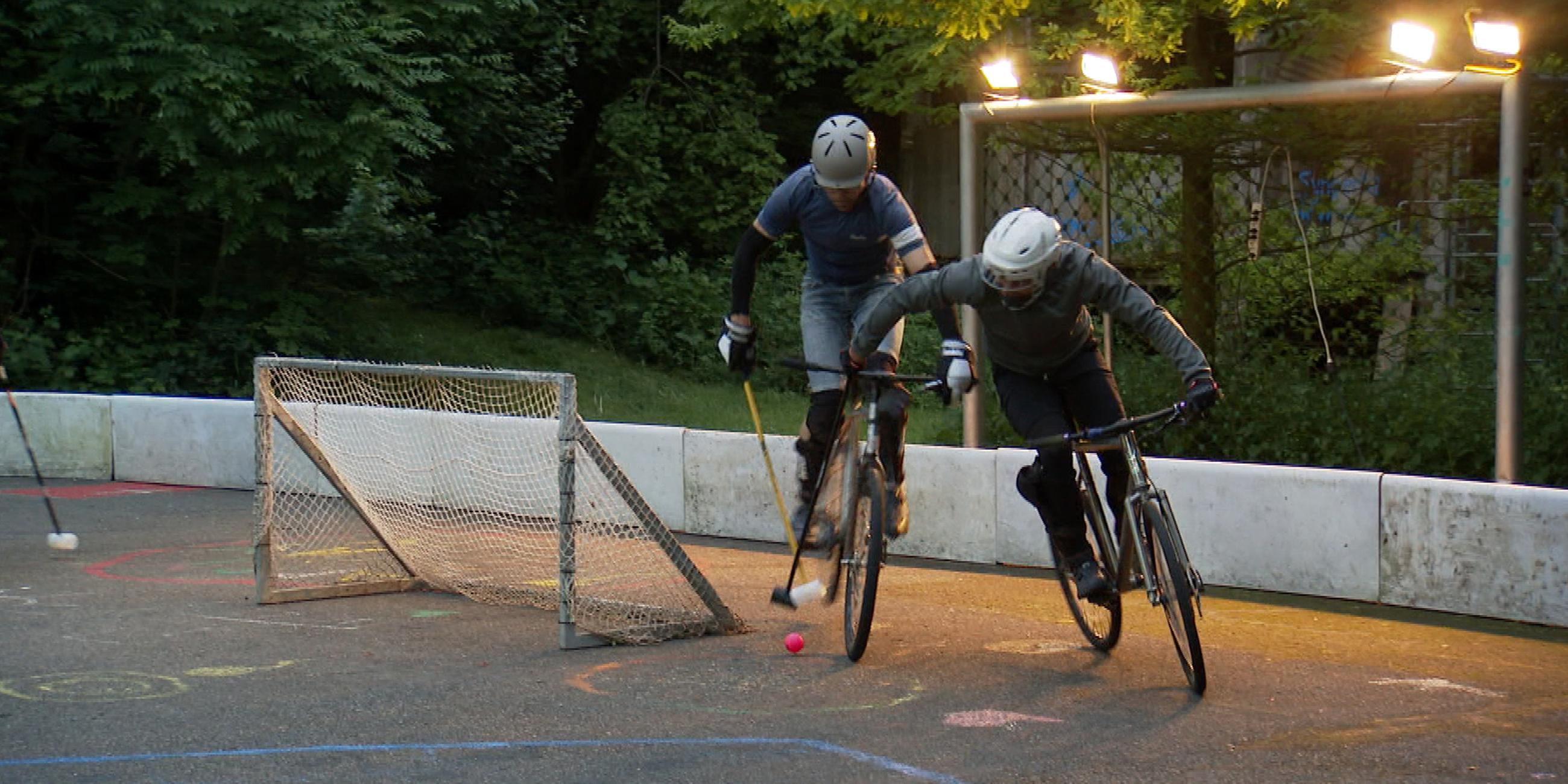 Bikepolo-Spieler