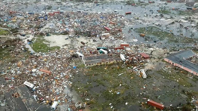 Hurrikan Dorian wütet auf den Bahamas, aufgenommen am 03.09.2019 in Abaco Islands  