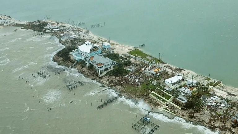 Hurrikan Dorian wütet auf den Bahamas, aufgenommen am 03.09.2019 auf Abaco Islands 