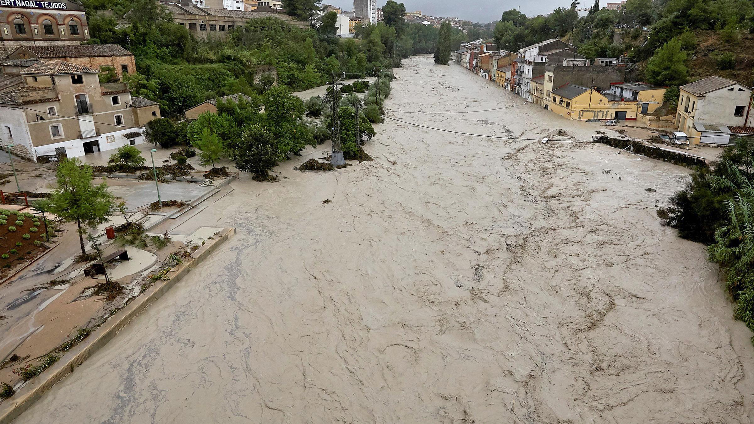 Schweres Unwetter in Spanien am 12.09.2019 in Ontinyent (Valencia)  