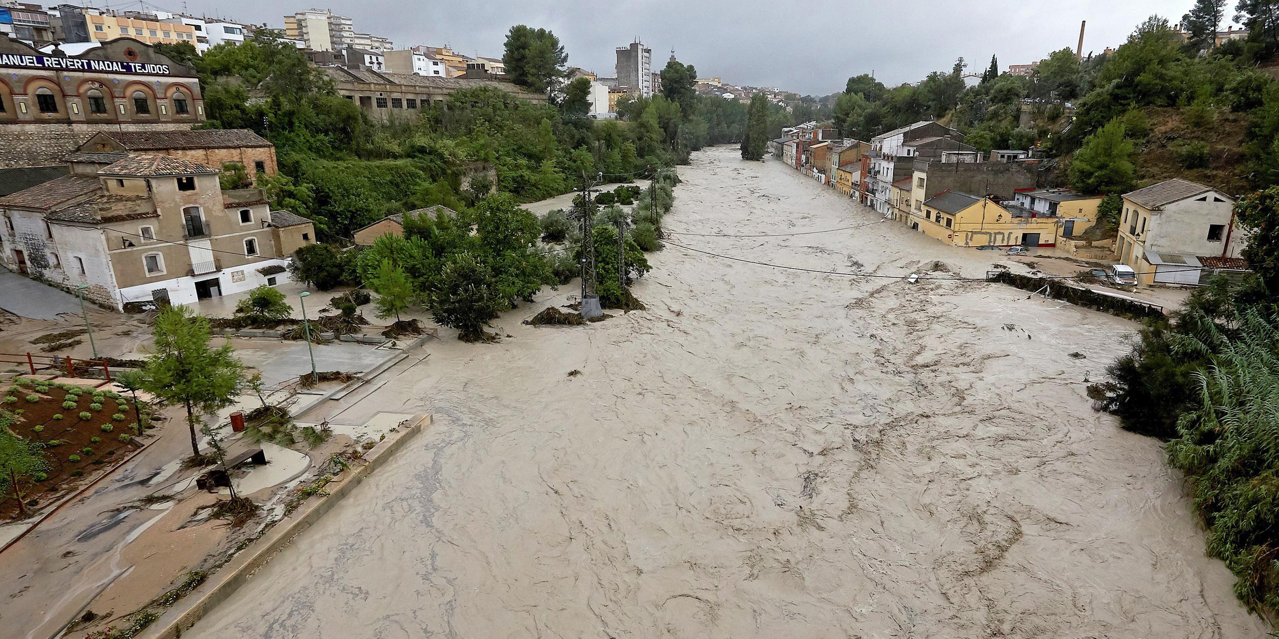 Schweres Unwetter in Spanien am 12.09.2019 in Ontinyent (Valencia)  