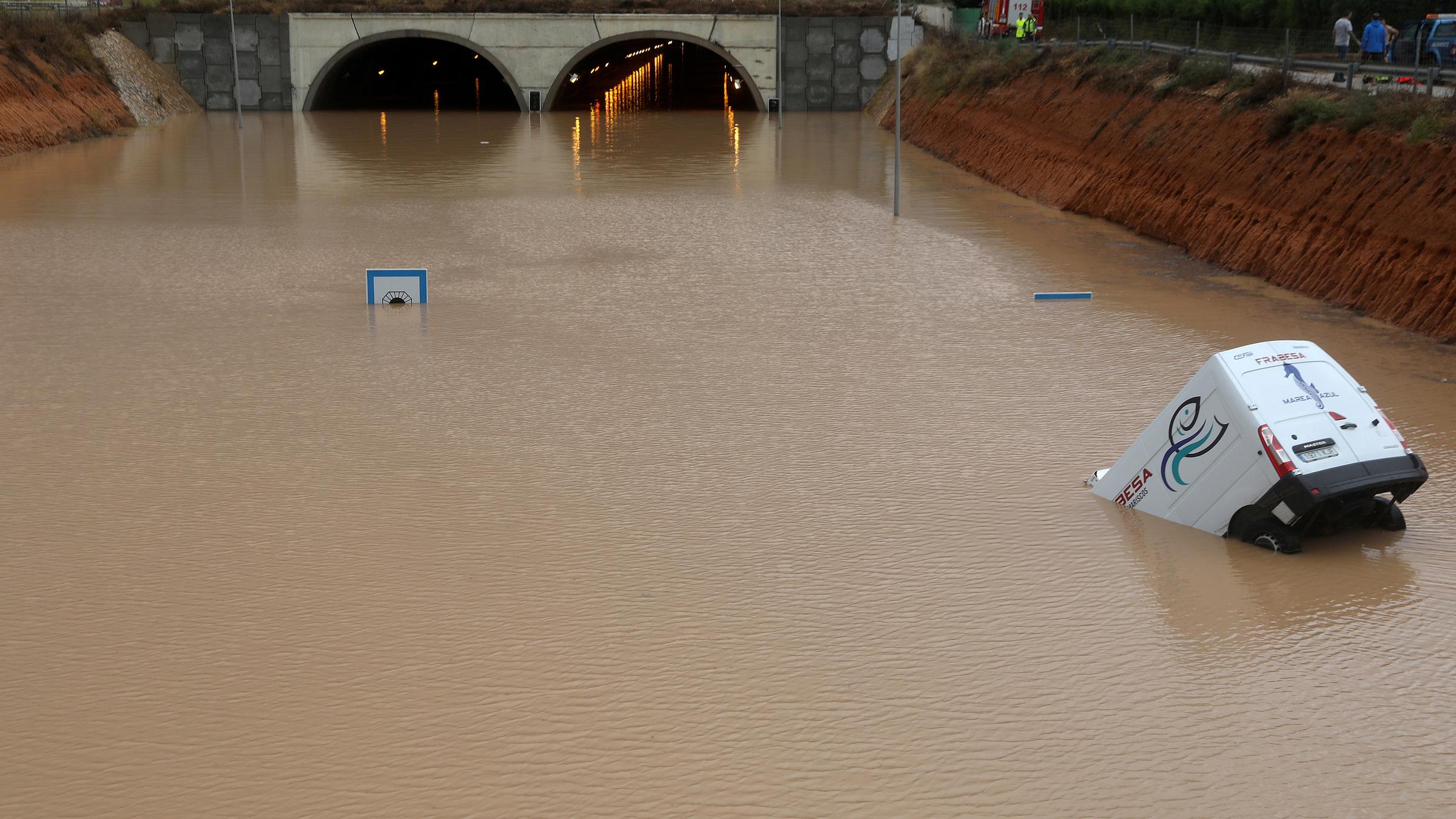Schweres Unwetter in Spanien am 13.09.2019 in Pilar de la Horadada  