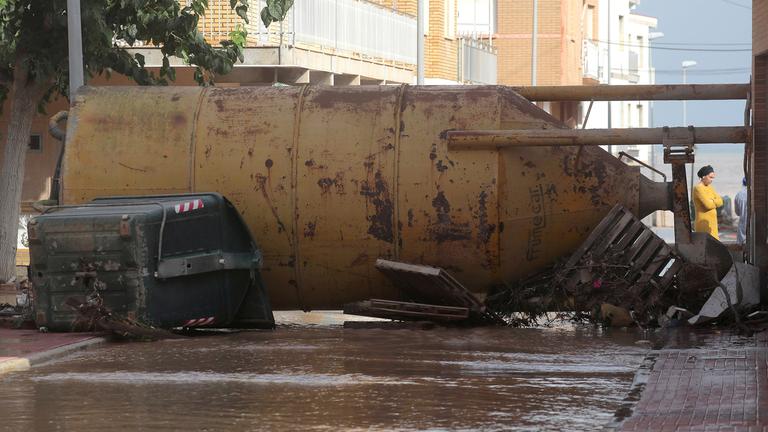 Schweres Unwetter in Spanien am 13.09.2019 Los Alcazeres