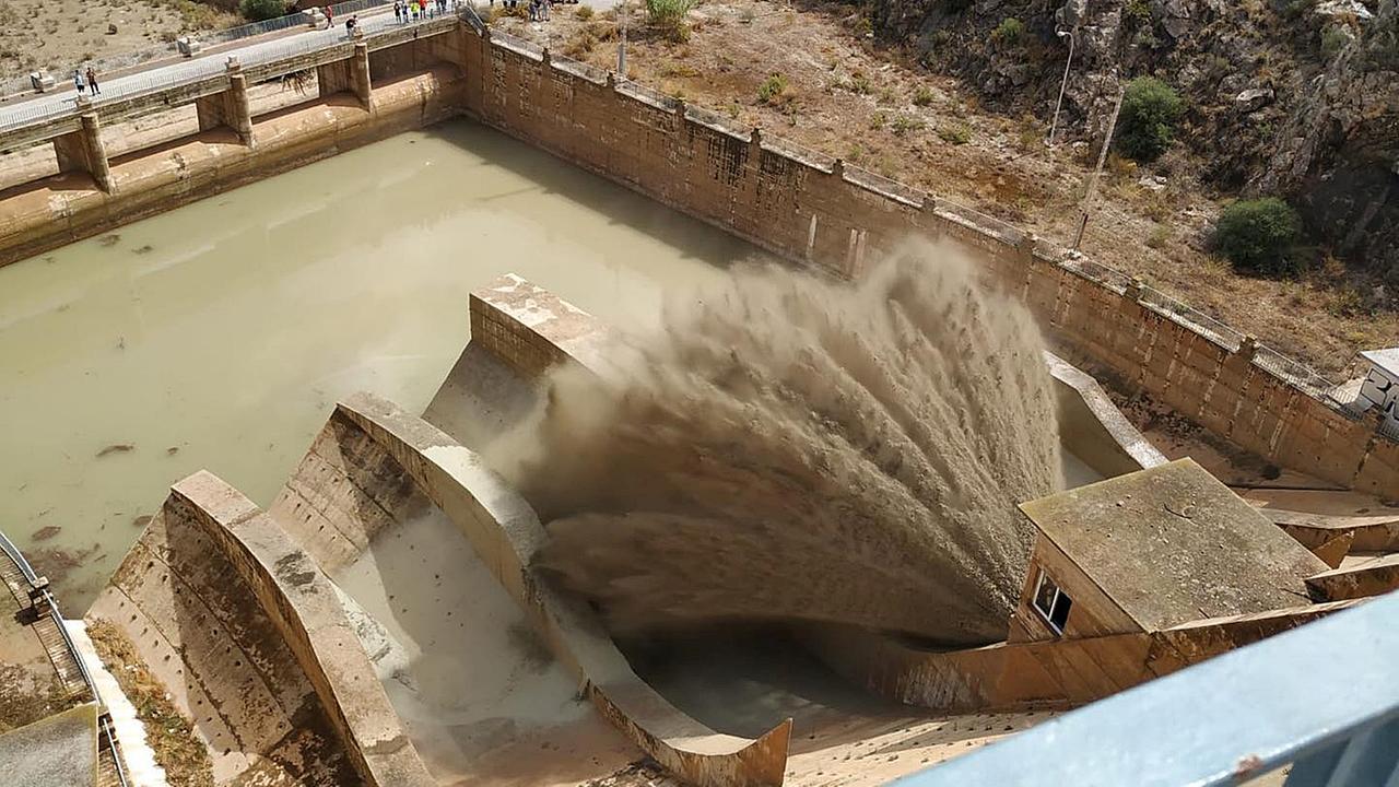 Schweres Unwetter in Spanien am 13.09.2019 der Damm von Santomera bei Murcia