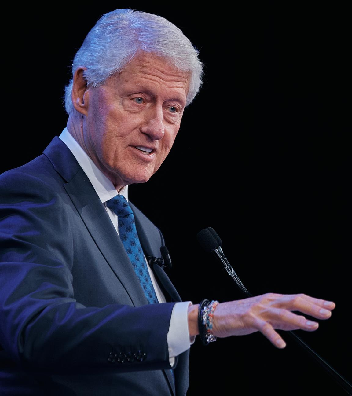 24.09.2025, USA, New York: Der ehemalige US-Präsident Bill Clinton spricht während der Clinton Global Initiative in New York.
