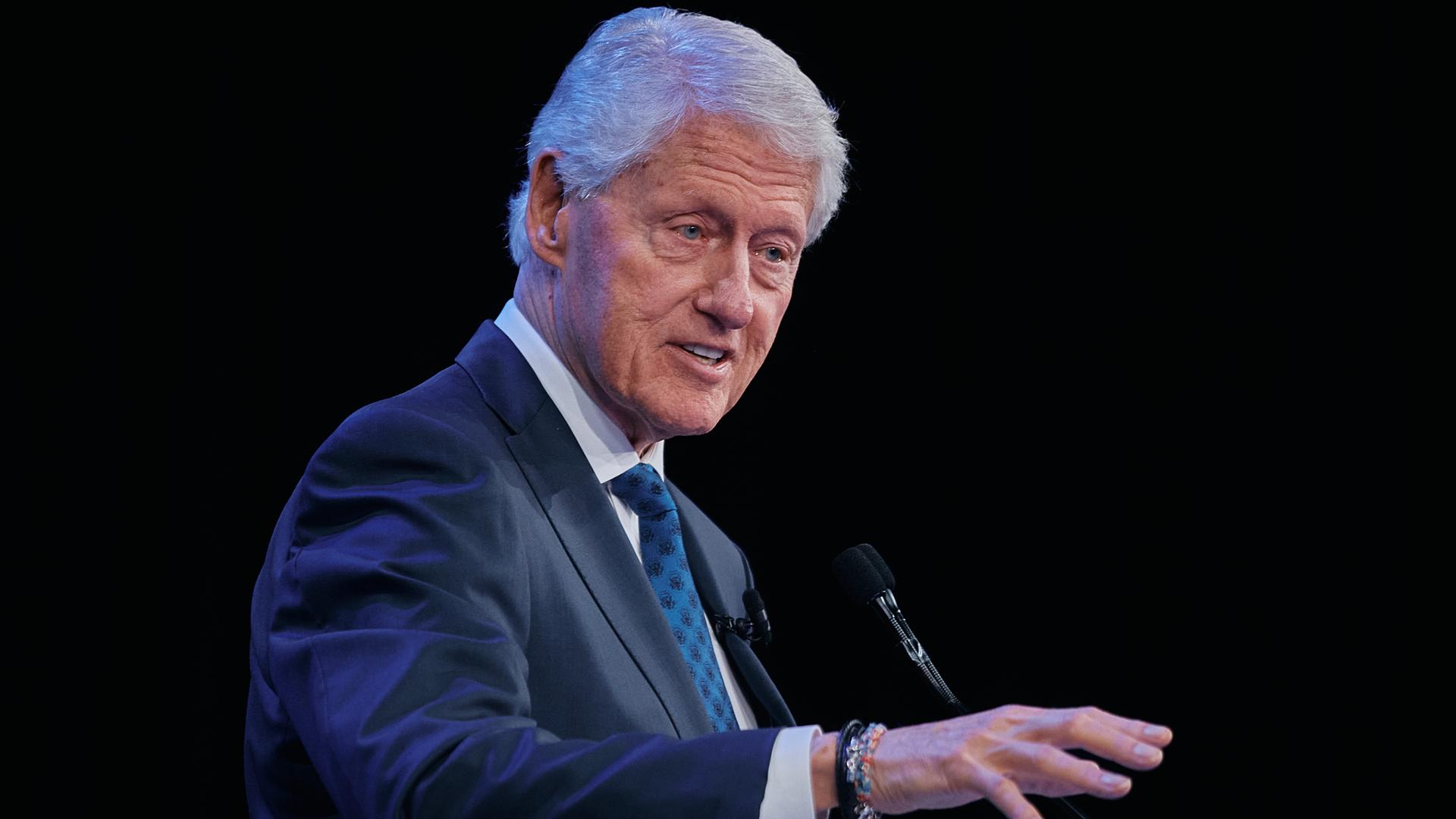 Der ehemalige US-Präsident Bill Clinton spricht während der Clinton Global Initiative in New York