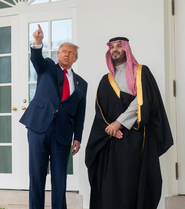 Der US-Präsident Donald Trump und der Kronprinz Saudi-Arabiens, Mohammed bin Salman, bei einem Besuch im Weißen Haus im November 2025. (Archiv)