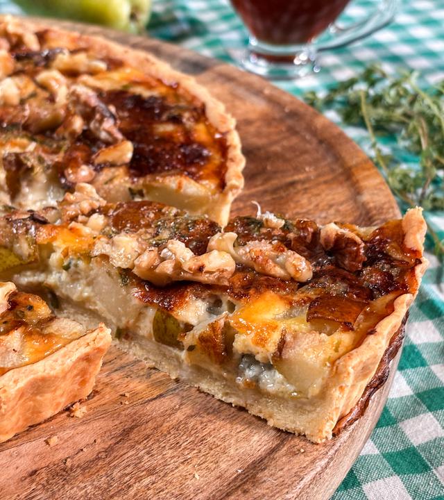 Birnen-Gorgonzola-Quiche
