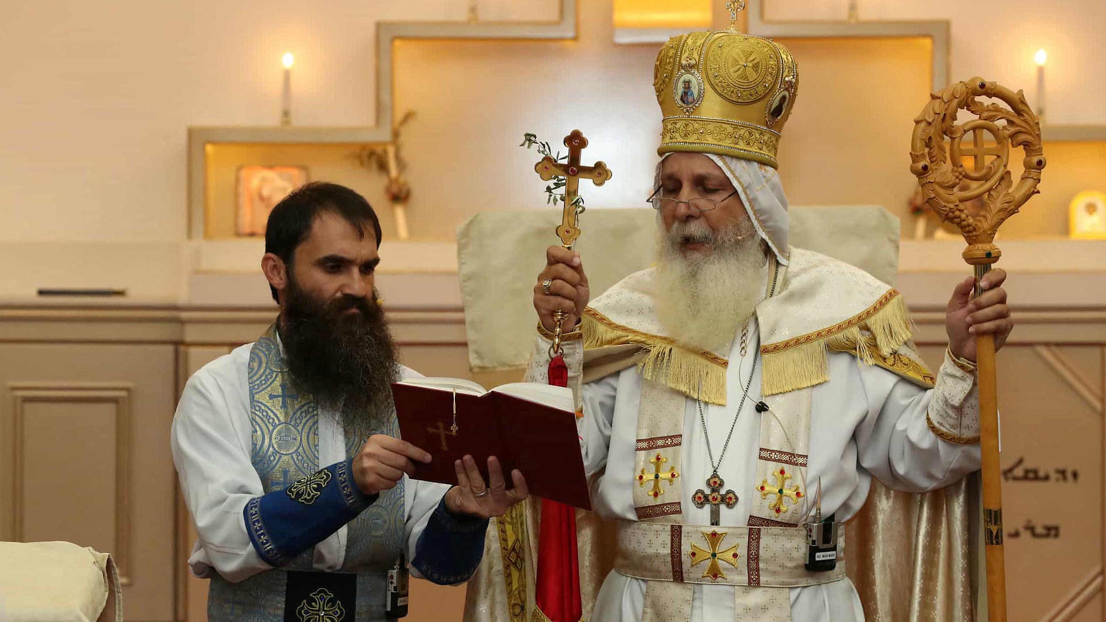 Archiv: Bischof Mar Mari Emmanuel während des Gottesdienstes zum Fest der Heiligen Auferstehung 2023 in Sydney, Australien.