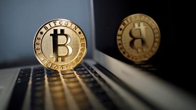 Ein Bitcoin ist auf einem Bild zu sehen