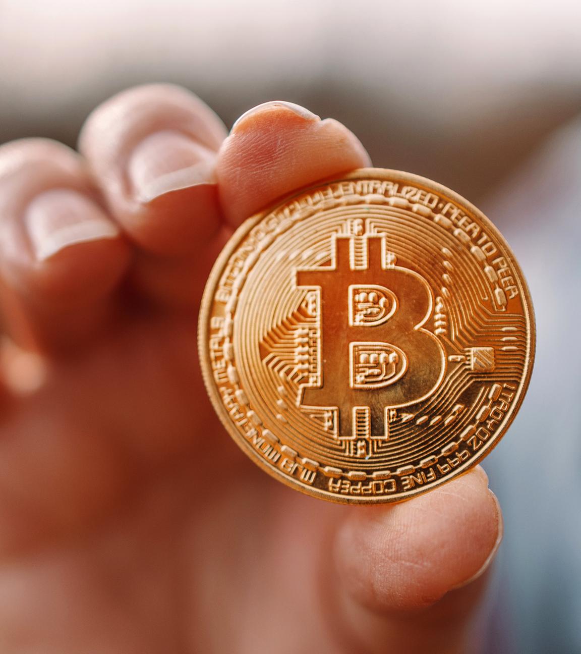 Ein Bitcoin ist auf einem Bild zu sehen