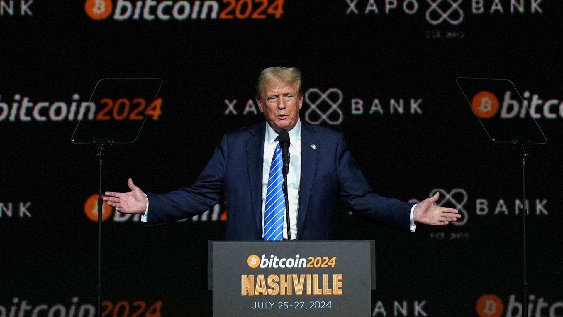 Donald Trump bei der Bitcoin 2024 in Nashville