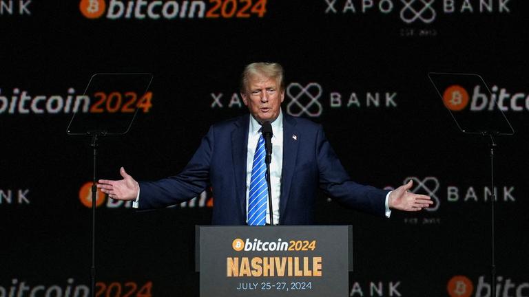 Donald Trump bei der Bitcoin 2024 in Nashville