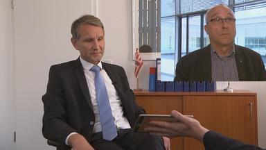 Björn Höcke in einer Interviewsituation