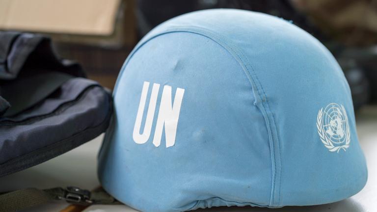 Ein UN Blauhelm