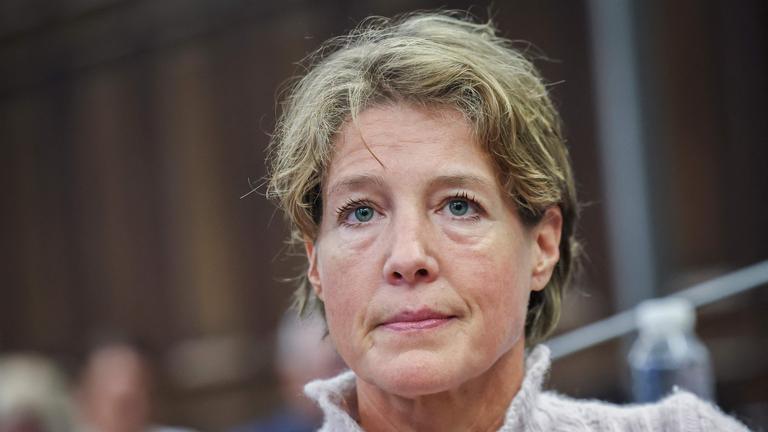 Christina Block am 25.Verhandlungstag im Gerichtssaal in Hamburg 