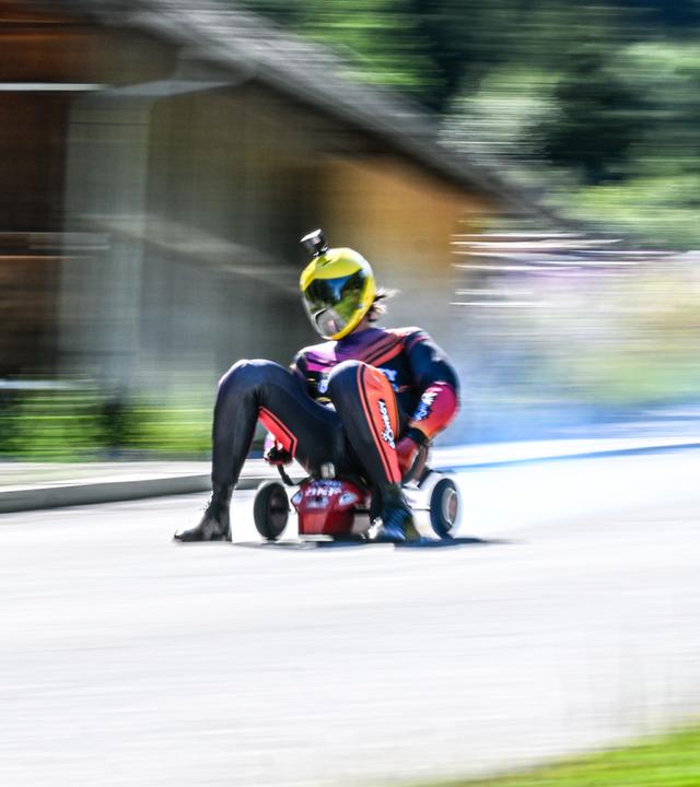 Tempo-Rekord mit Bobby-Car