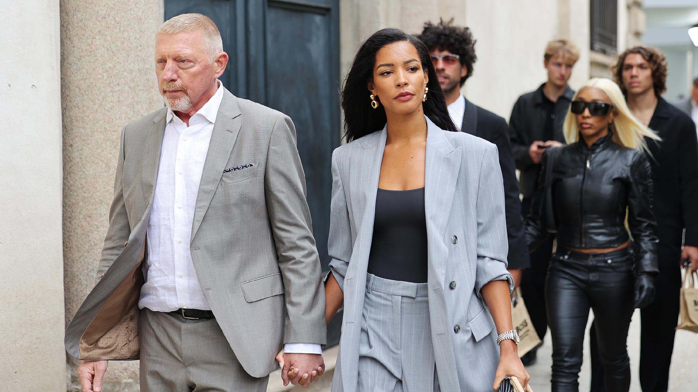 Vergangenes Wochenende wurde geheiratet, jetzt waren Boris Becker und seine Frau Lilian auf der Mailänder Modewoche. Das Paar wurde von Boris' Söhnen begleitet. (19.09.2024)