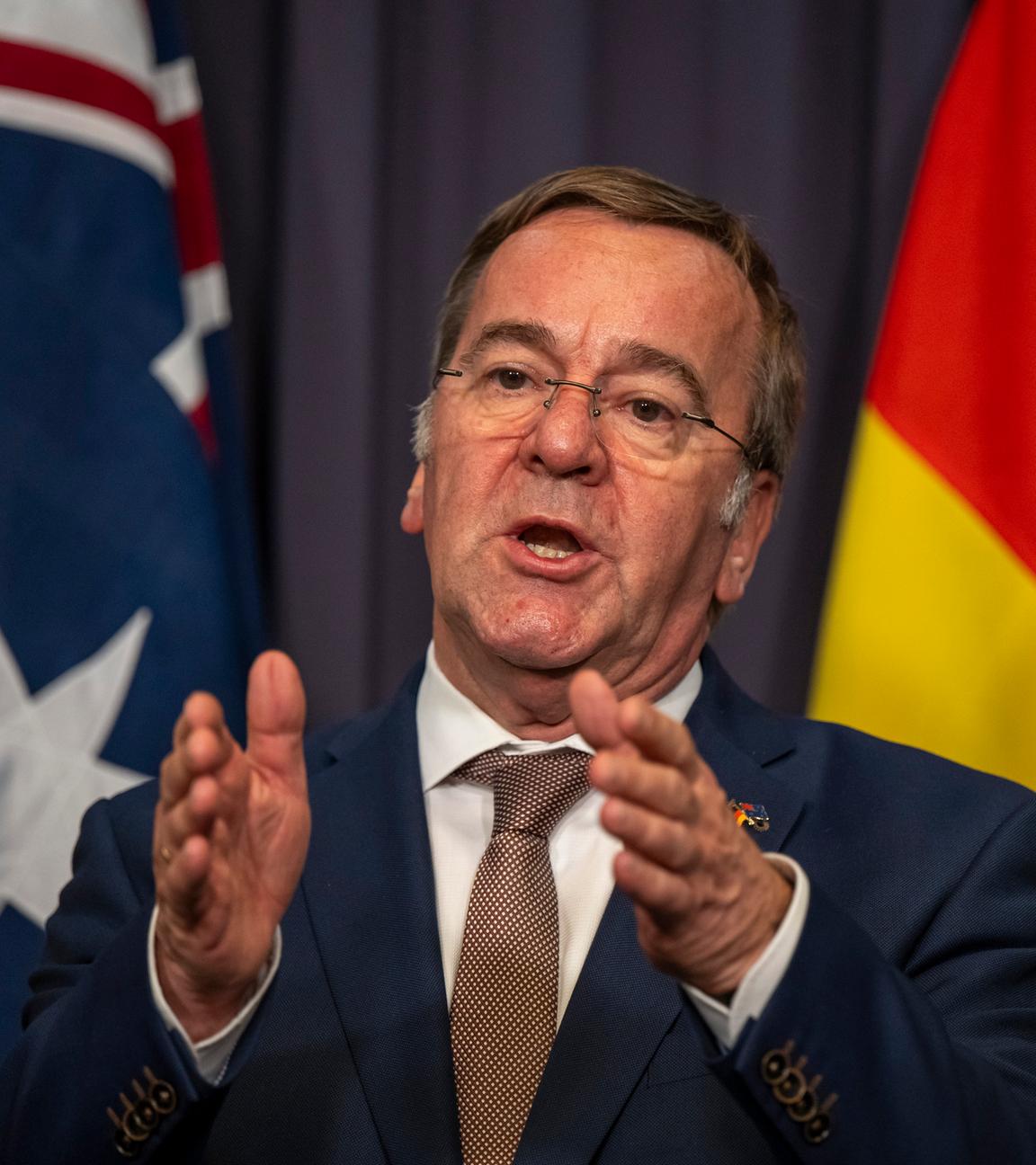 Boris Pistorius (SPD), Verteidigungsminister, spricht am 26.03.2026 in Australien, Canberra