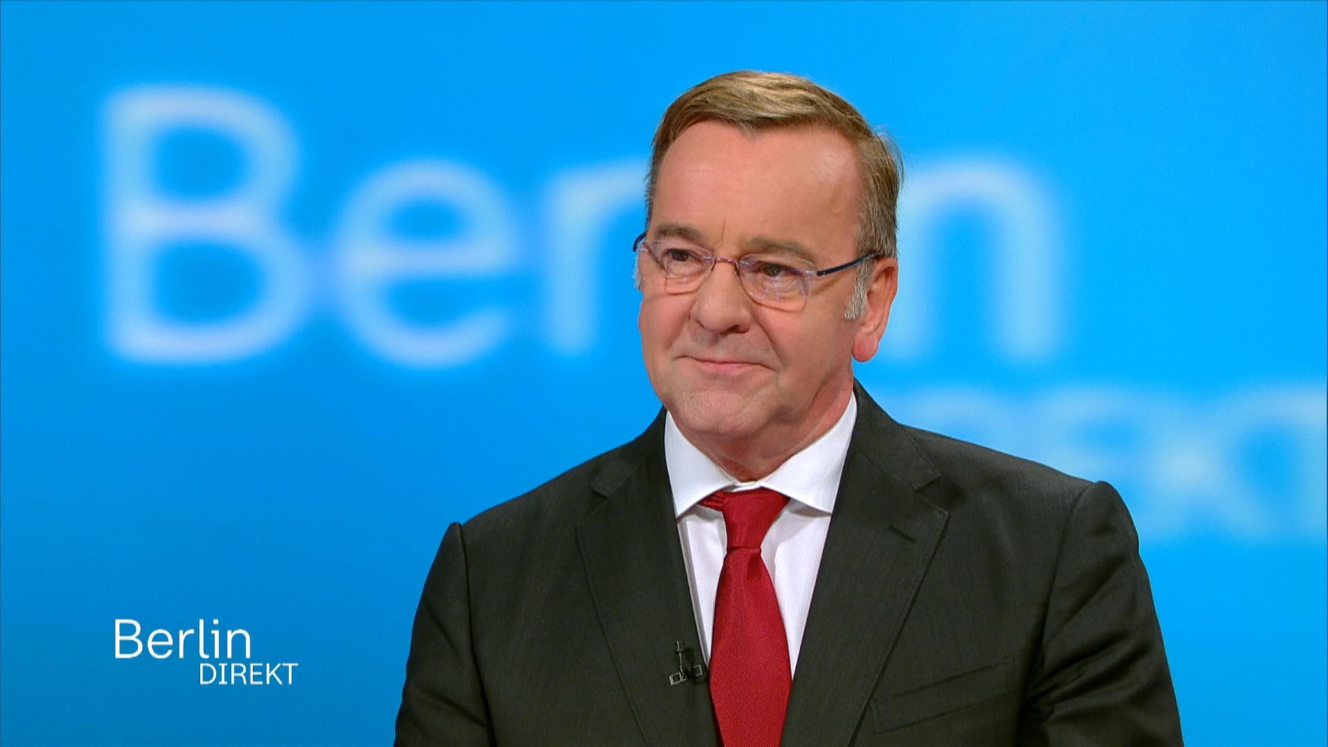 Bundesverteidigungsminister Boris Pistorius zu Gast bei Berlin Direkt. 