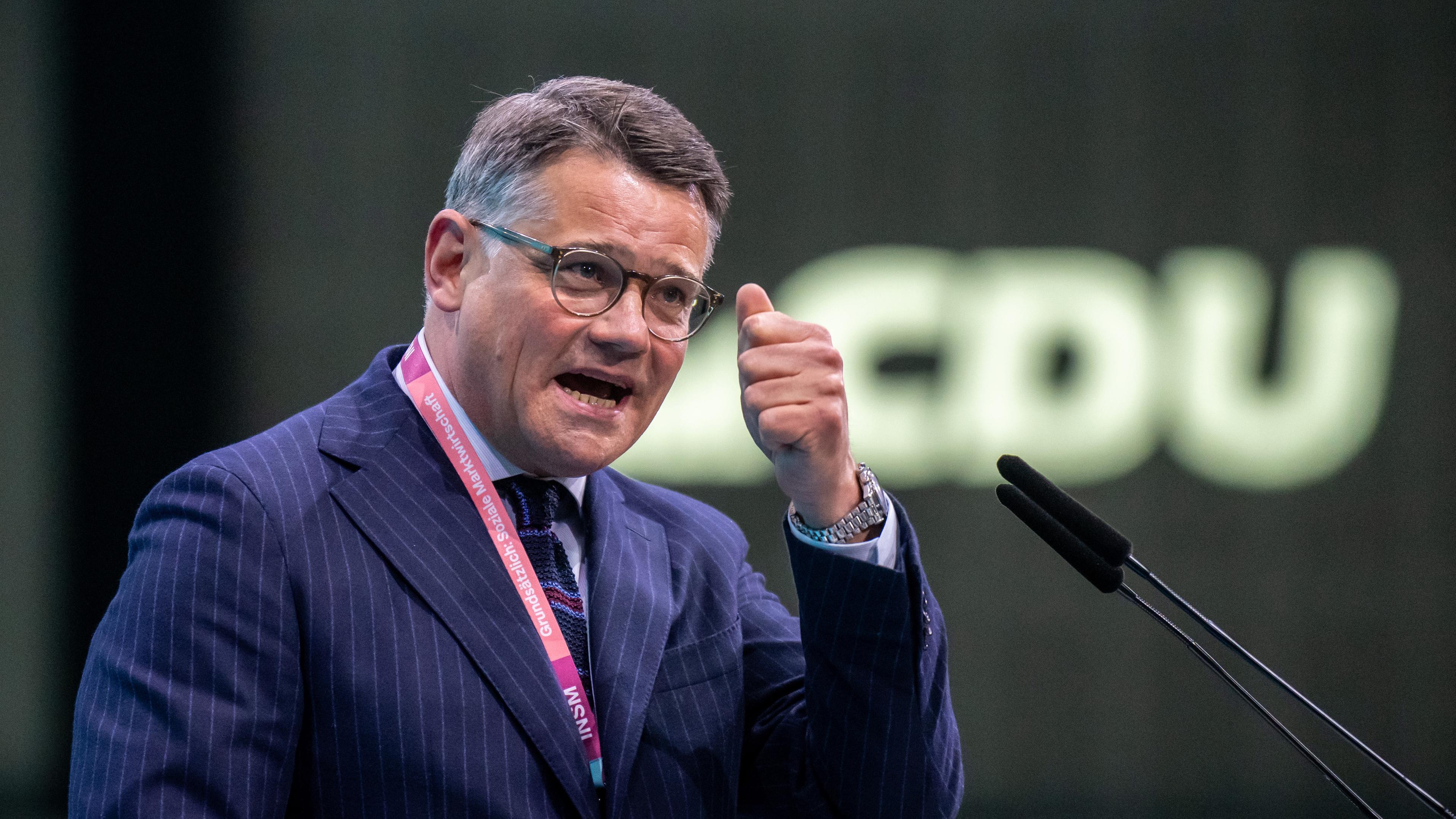 Boris Rhein spricht beim CDU-Bundesparteitag.