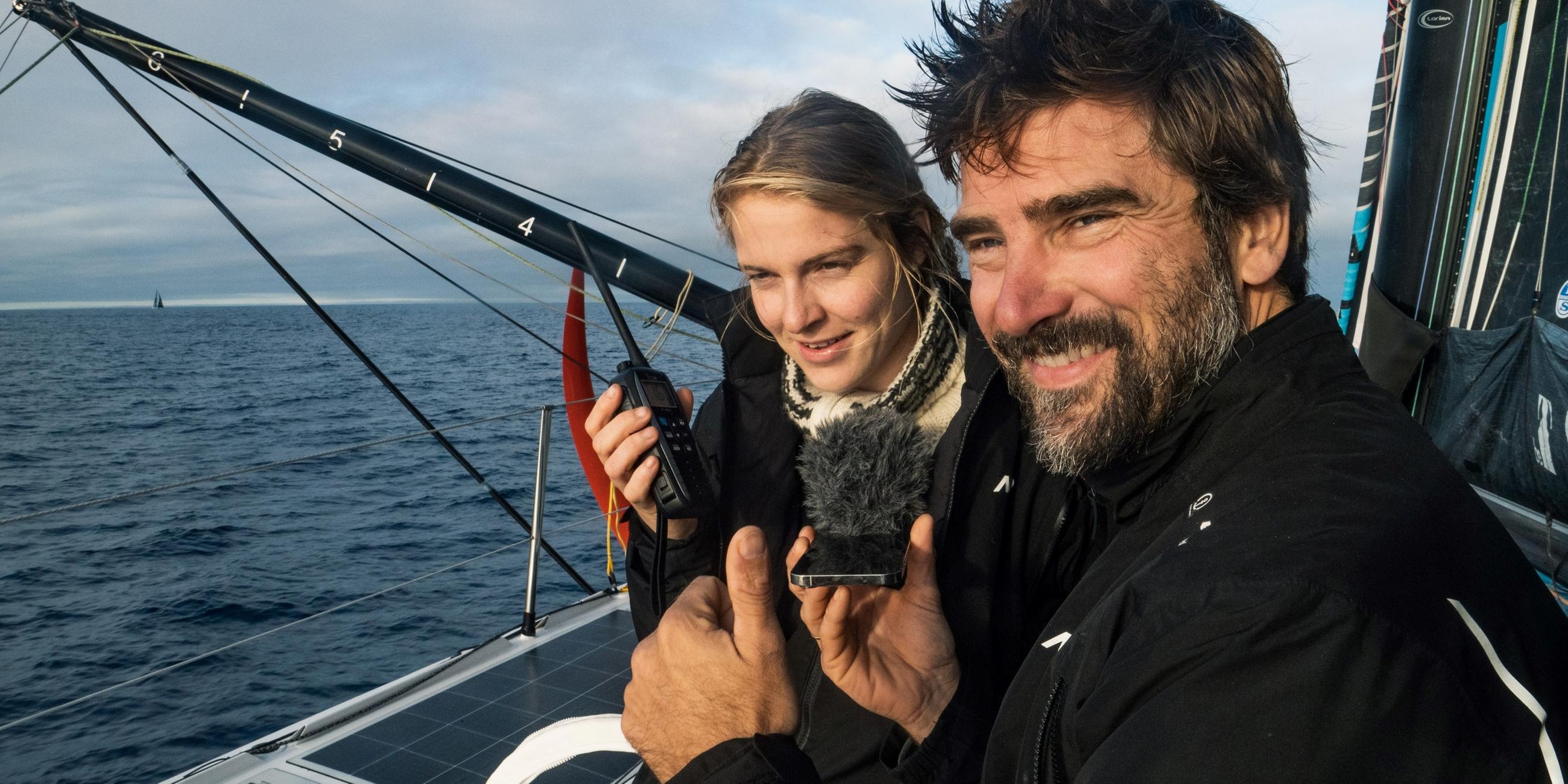 Co-Skipperin Rosalin Kuiper mit Skipper Boris Herrmann