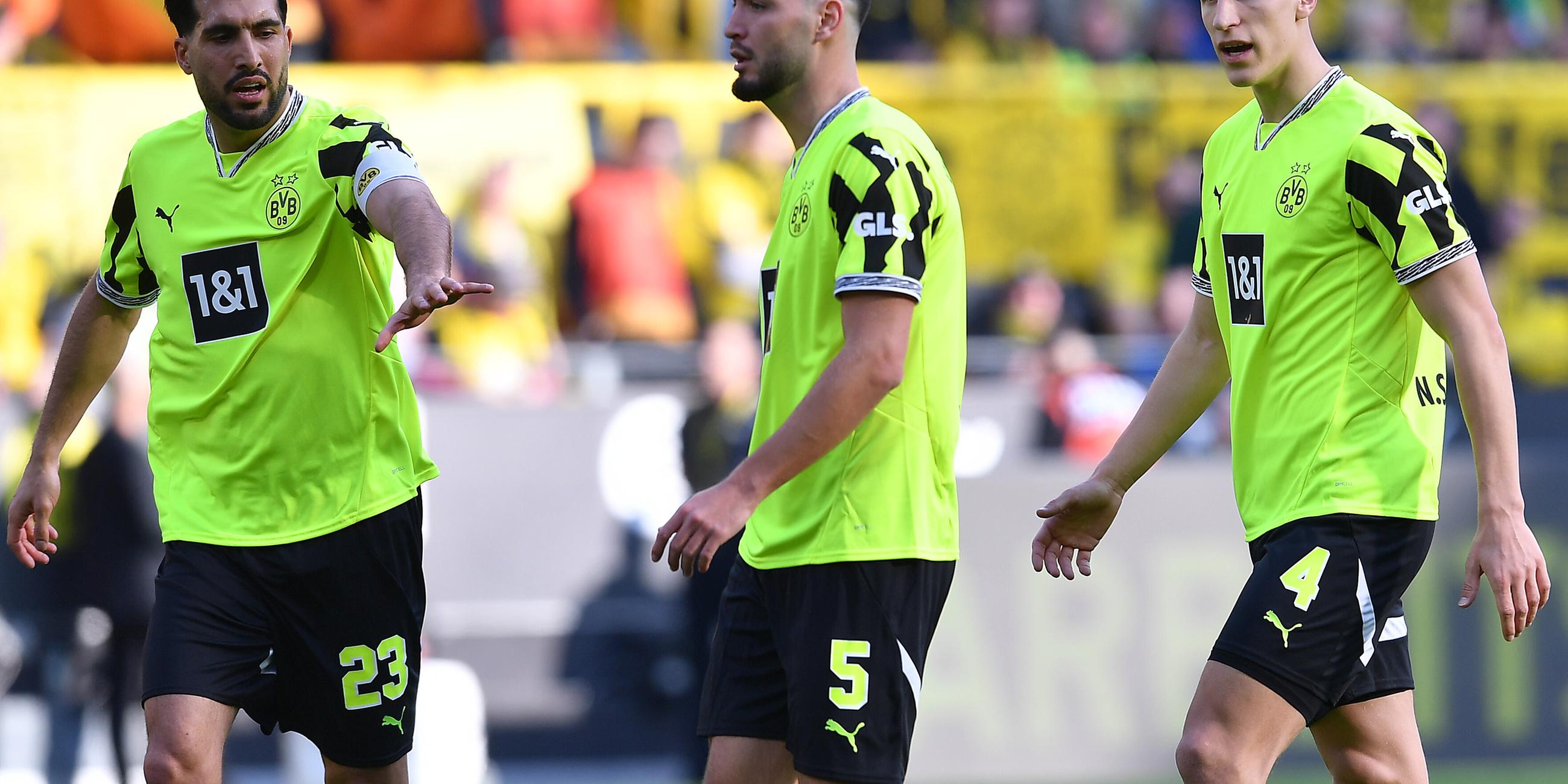 Emre Can, Ramy Bensebaini und Nico Schlotterbeck