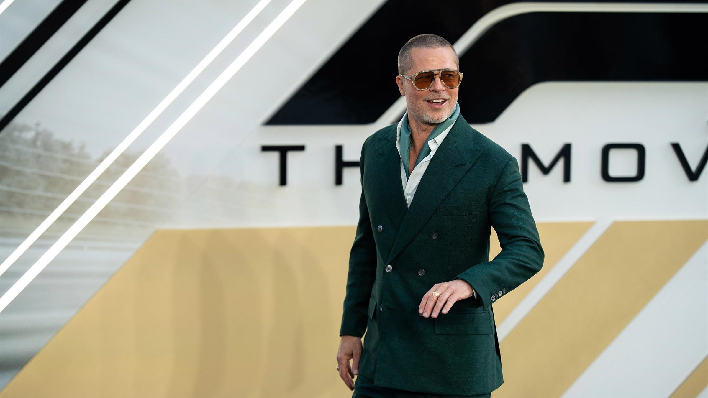Brad Pitt nimmt an der Europa-Premiere von „F1: The Movie“ am 23. Juni 2025 im Cineworld Leicester Square in London, England, teil.