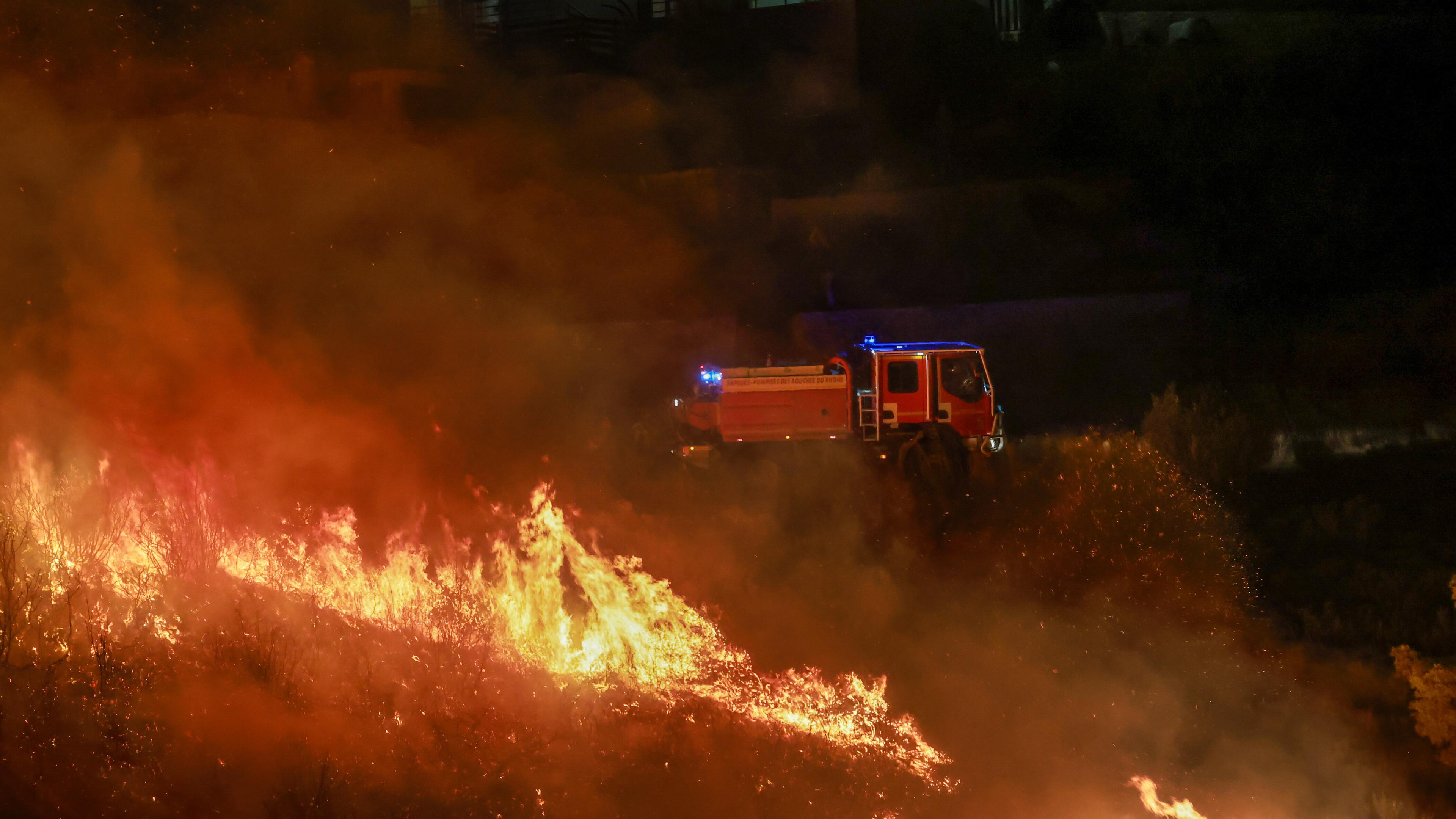 Brand in den nördlichen Vierteln von Marseille am 8. Juli 2025, dann erneut am Dienstagabend im Stadtteil Verduron.