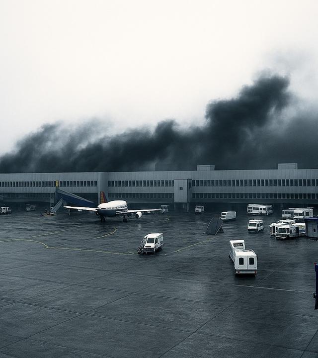 Brand am Flughafen Düsseldorf, 1996