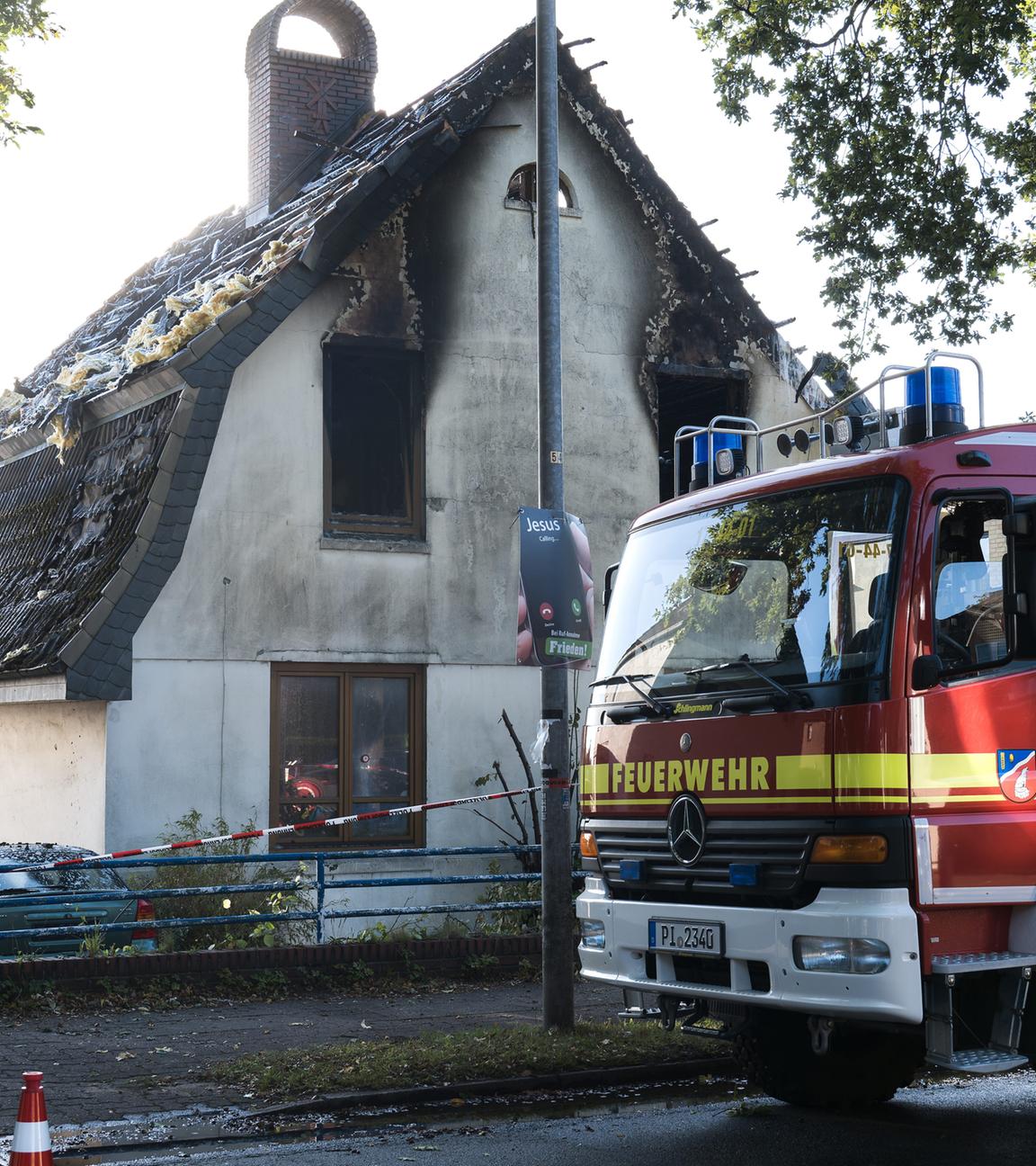 Kind nach Brand in Pinneberg vermisst