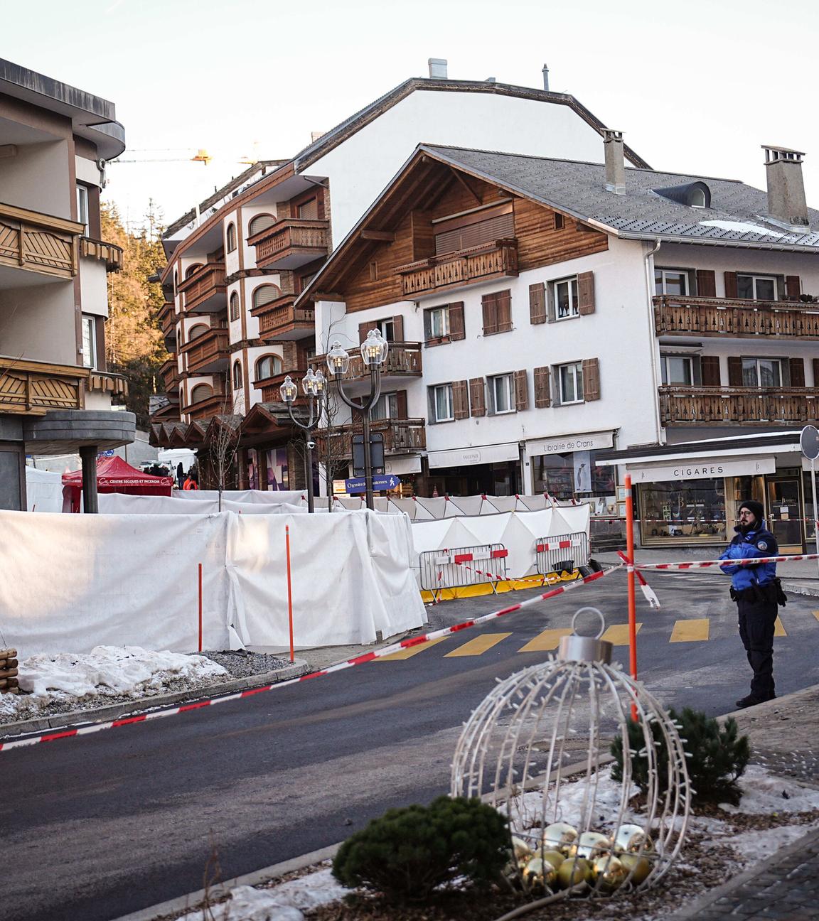 Ort des Brandes abgesperrt 