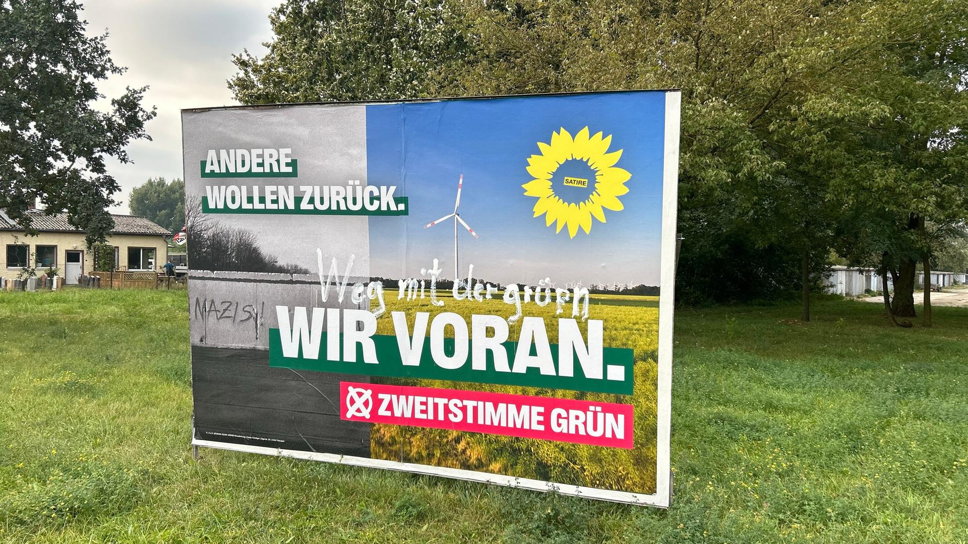 Ein Wahlplkat der Grünen