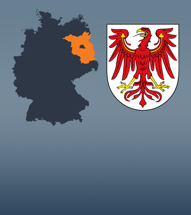 Wahlkreise und Flagge von Brandenburg