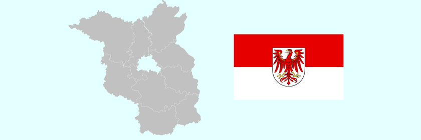 Wahlkreise und Flagge von Brandenburg