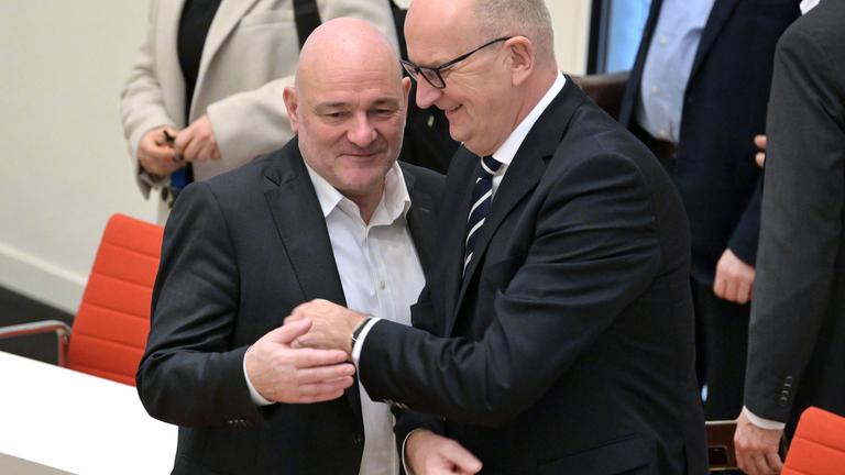 SPD-Ministerpräsident Woidke und BSW-Landeschef Crumbach