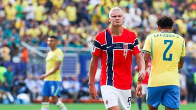  Erling Haaland während des Spiels gegen Brasilien in New York