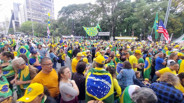 Protest in São Paulo am brasilianischen Unabhängigkeitstag