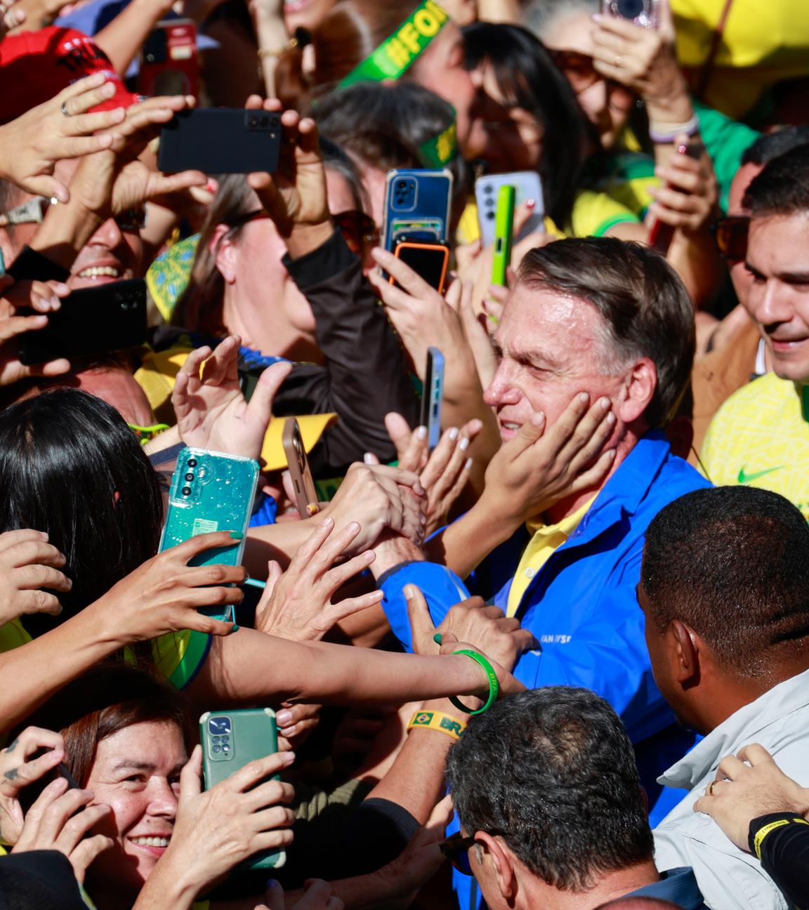 Jair Bolsonaro bei einer Demonstration seiner Unterstützer in Sao Paulo, Brasilien