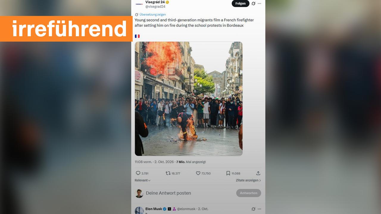Vorfall mit einem Feuerwehrmann in Bordeaux