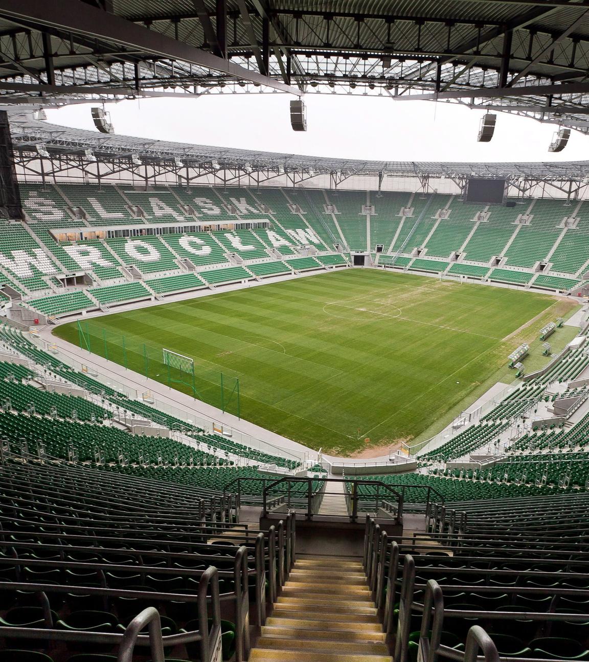 Innenansicht des Stadions in Breslau