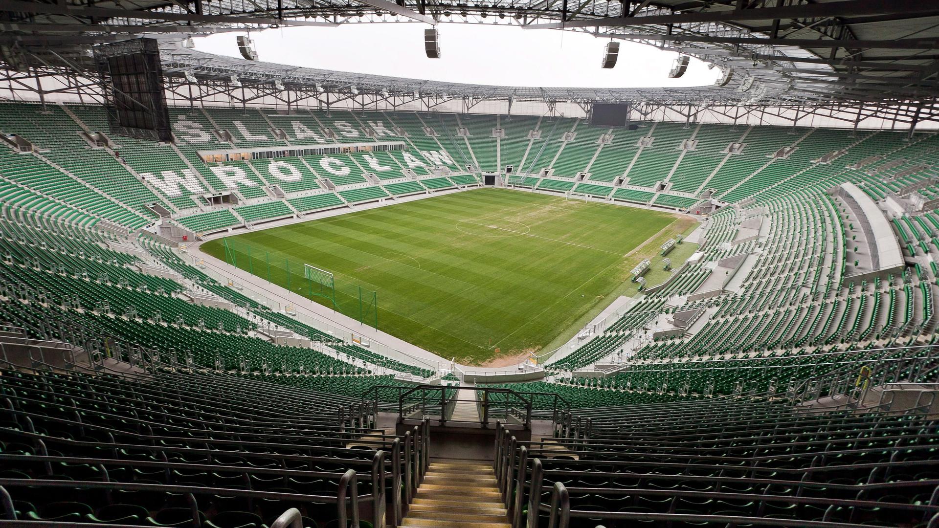 Innenansicht des Stadions in Breslau