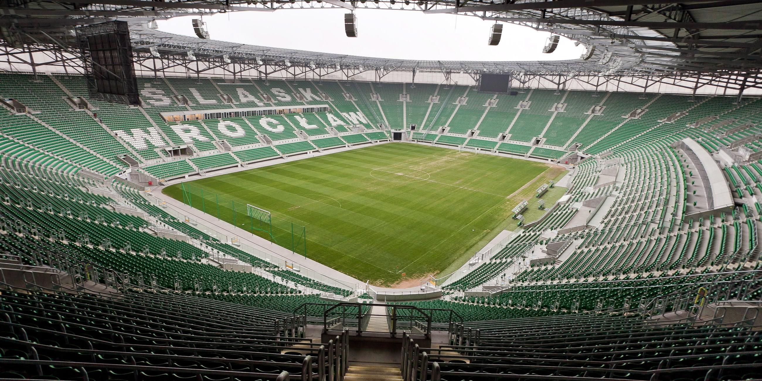 Innenansicht des Stadions in Breslau