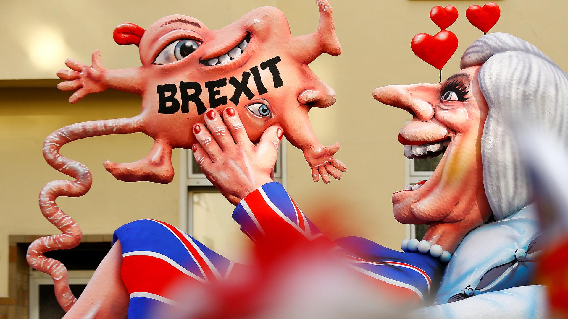 Rosenmontag am Rhein - Düsseldorf: Brexit