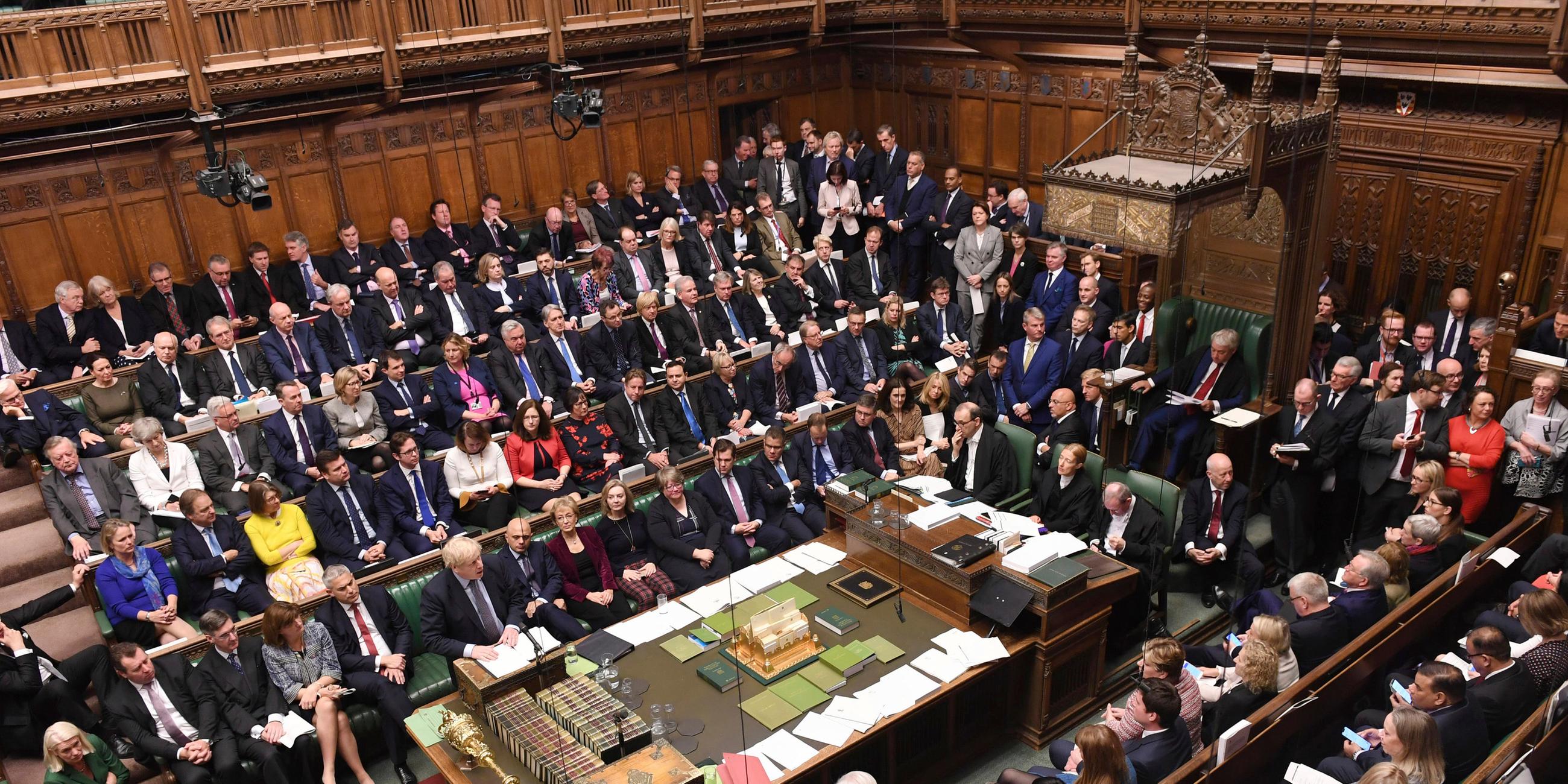 Boris Johnson am 19.10.2019 im britischen Unterhaus