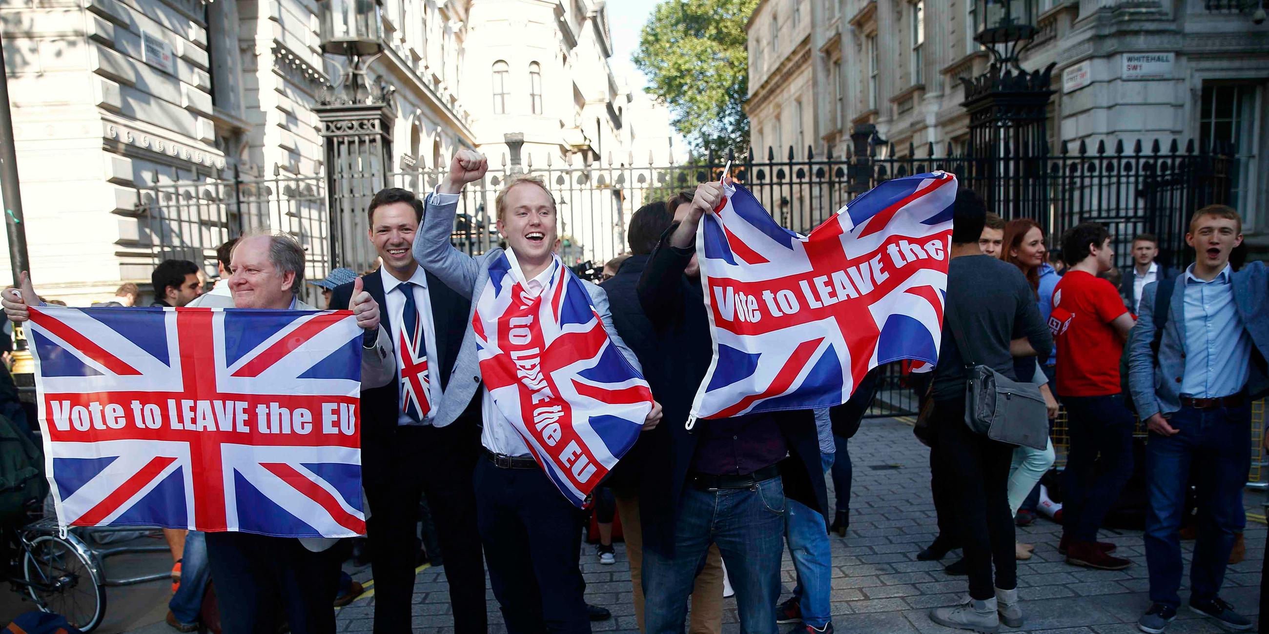 Befürworter des Brexit am 24.06.2016 in London